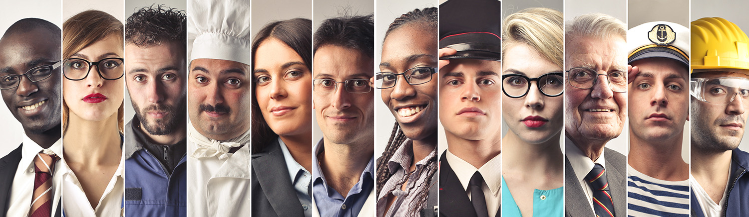 Different people in different fields of work