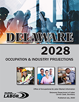 Image displaying the cover layout of the current Delaware Occupation & Industry Projections publication.