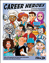 Image displaying the cover of the Career Heroes Workbook.