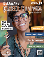 Thumbnail image of the front cover of the Delaware Career Compass 2025-2026 publication.
