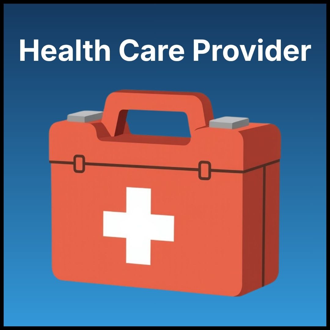 Health care provider button.